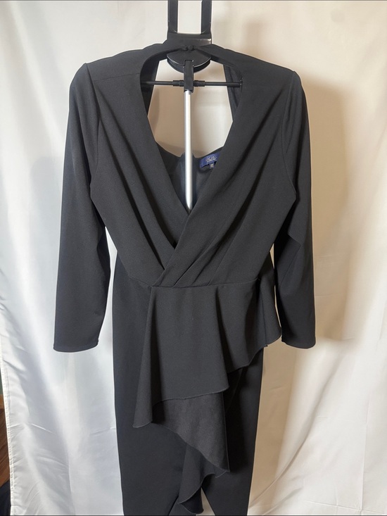 RACHEL Rachel Roy Dresses & Skirts - RACHEL Rachel Roy Black Long-Sleeve Draped Wrap Dress
